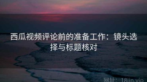 西瓜视频评论前的准备工作：镜头选择与标题核对