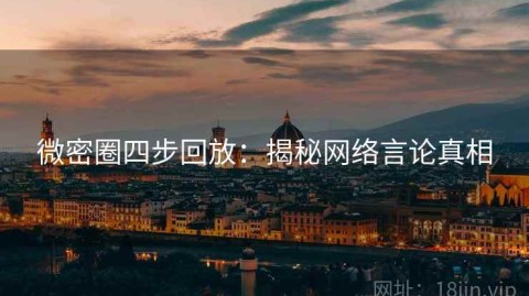 微密圈四步回放：揭秘网络言论真相