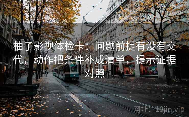 柚子影视体检卡：问题前提有没有交代，动作把条件补成清单，提示证据对照